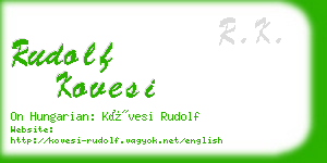 rudolf kovesi business card