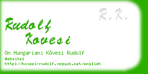 rudolf kovesi business card